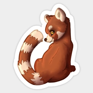 Red Panda: Over-the-Shoulder Sticker